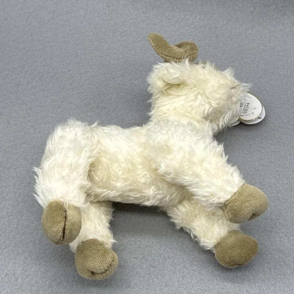 Ramsey Lamb Ram Fuzzy Horns Attic Treasures Off White Plushie TY 1993 Posable 6